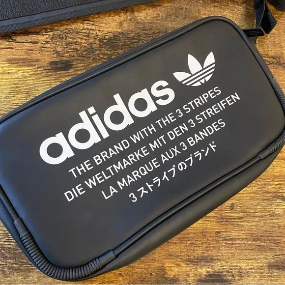 Adidas Black Cross Body Zipper Bag Purse w Lots of Storage for Men & Women - Picture 2 of 7